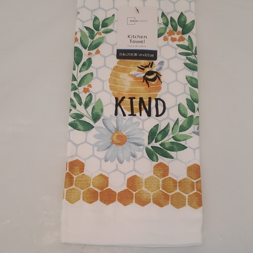 Mainstays Bee and Floral Kitchen Towel